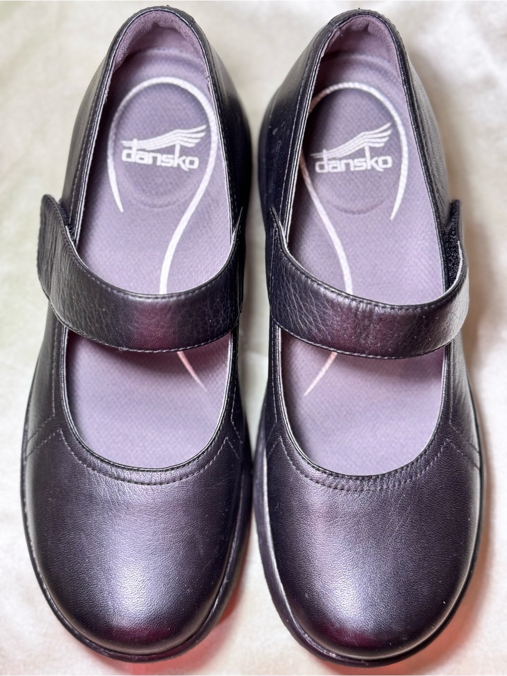 Dansko Black Leather Mary Jane Shoes with Low Heel size 38
